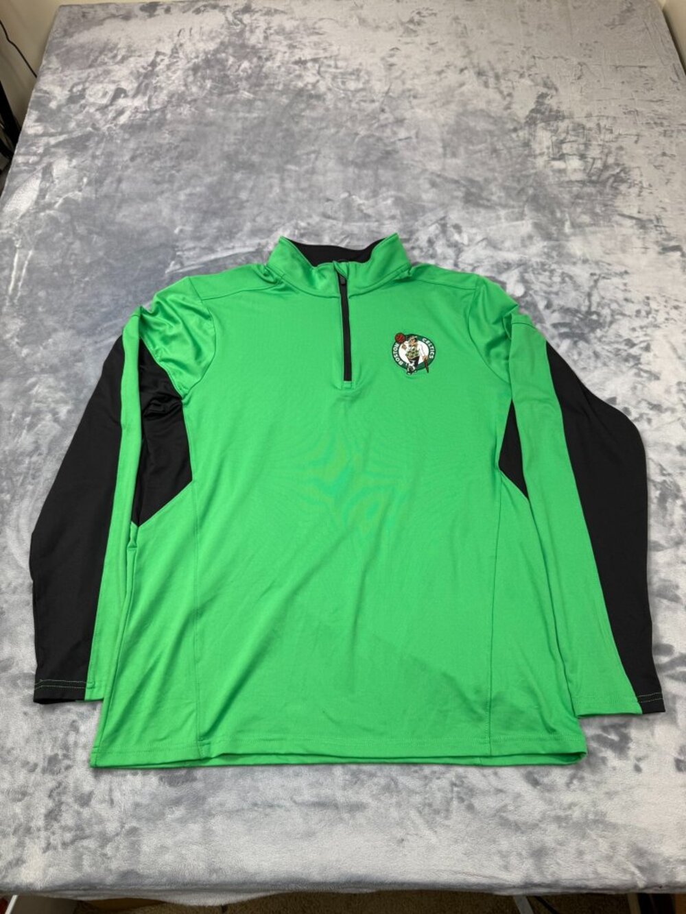 Boston Celtics Antigua Aspect OZ 1/4 Zip Pullover Men’s M Green Black NBA NWT